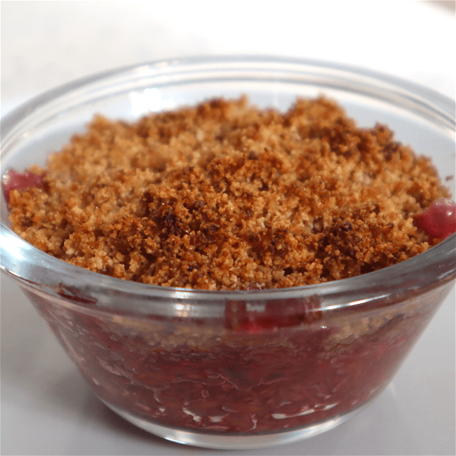 Image of Rhubarb & Raspberry Crumble