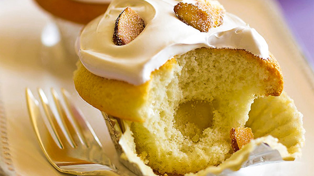 Image of Almond Pear and Salted Caramel Cupcakes