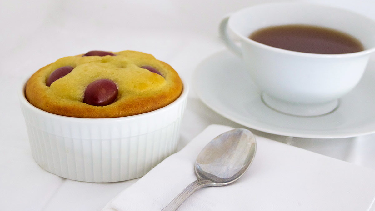 Image of Almond Cake with Cognac and Grapes