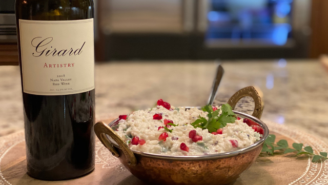 Image of Curd (Yogurt) Rice with Pomegranate Seeds