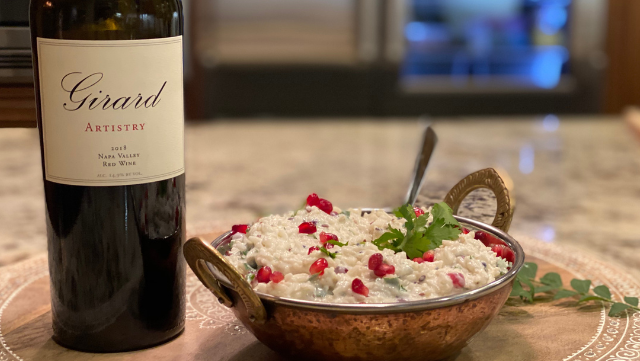 Image of Curd (Yogurt) Rice with Pomegranate Seeds 