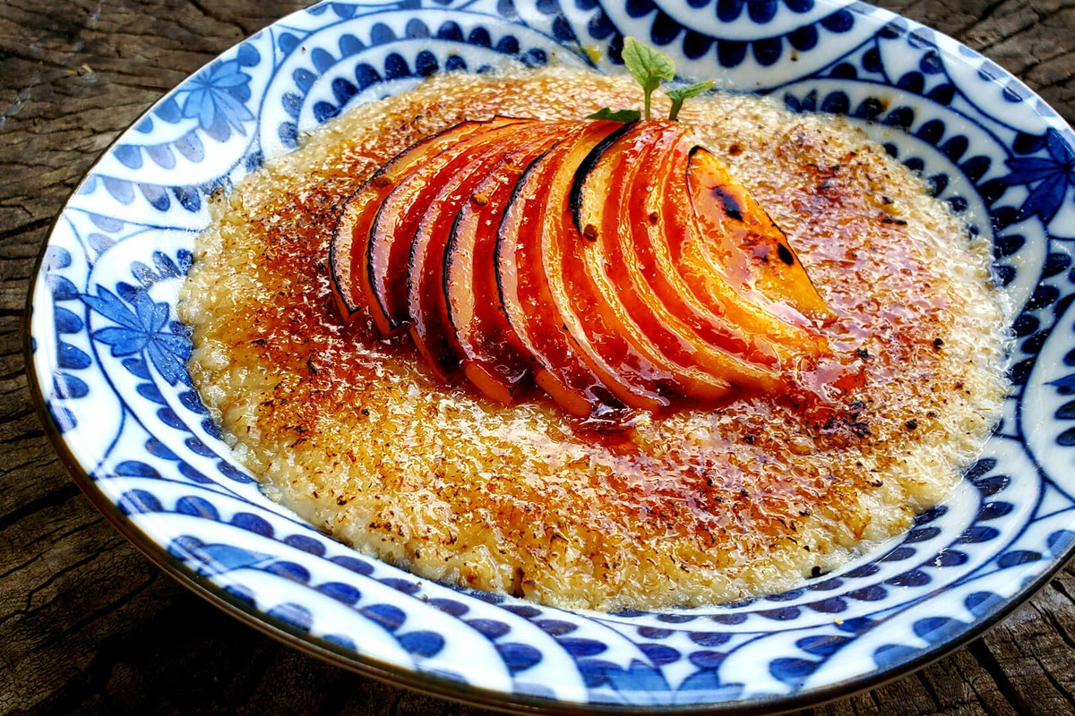 Red Haven Peach Oatmeal Brûlée