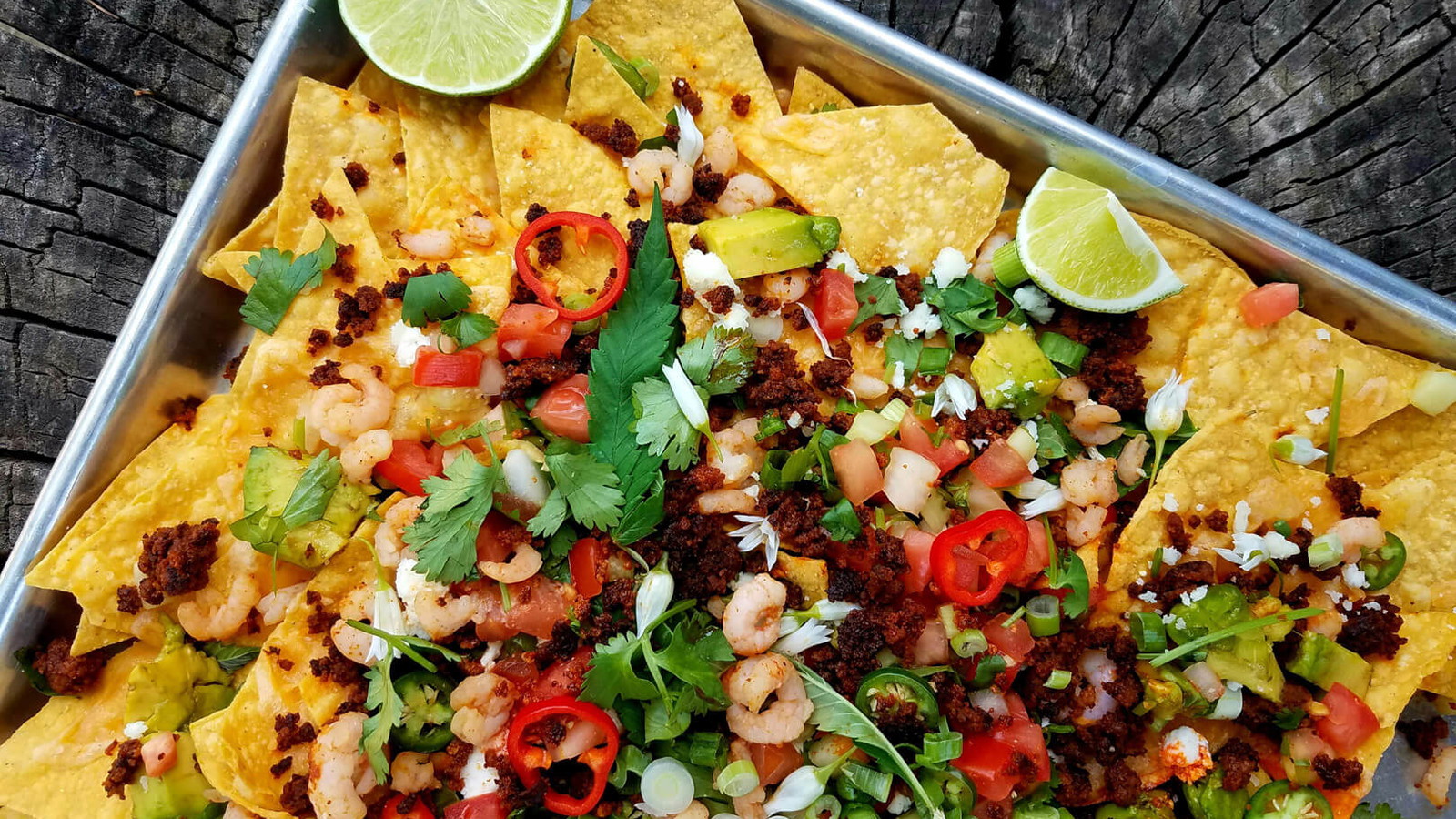 Image of Chorizo and Shrimp Nachos