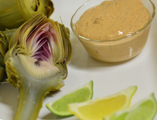 Image of Artichokes and Chipotle Mayo Dipping Sauce