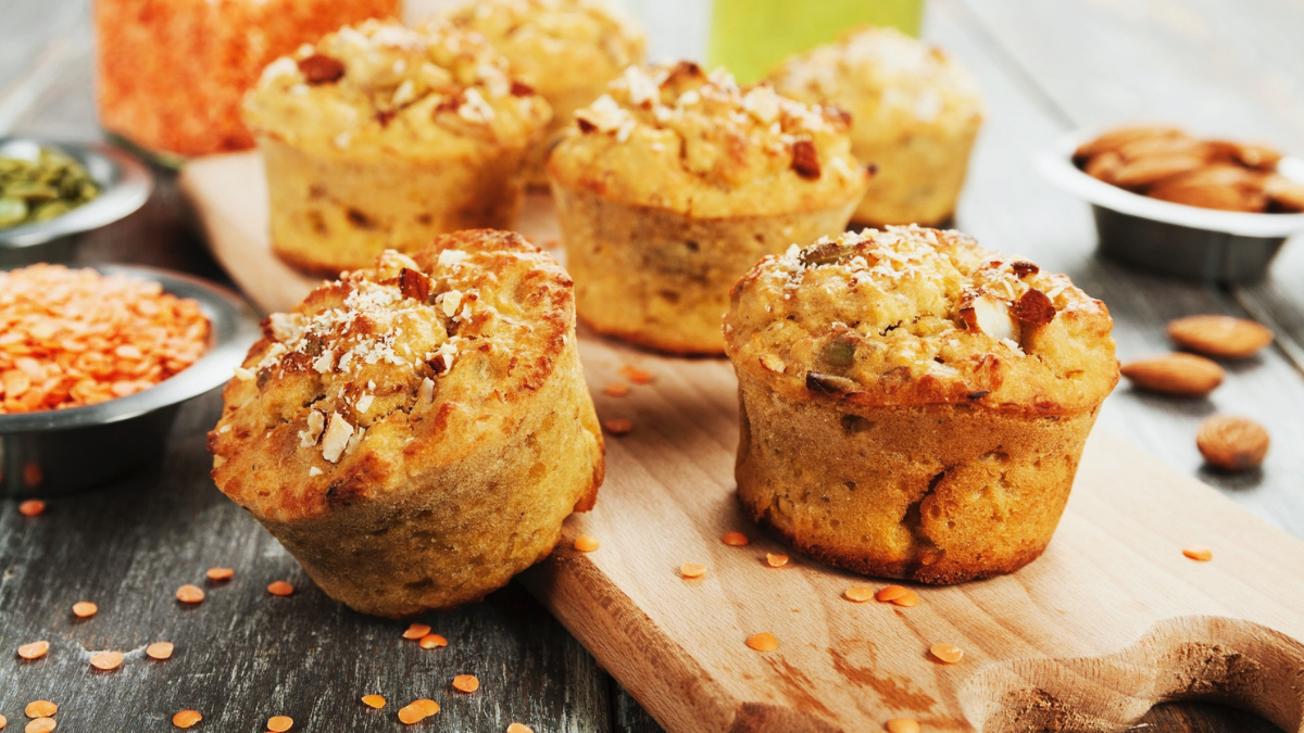 Image of Almond Lentil Banana Muffins