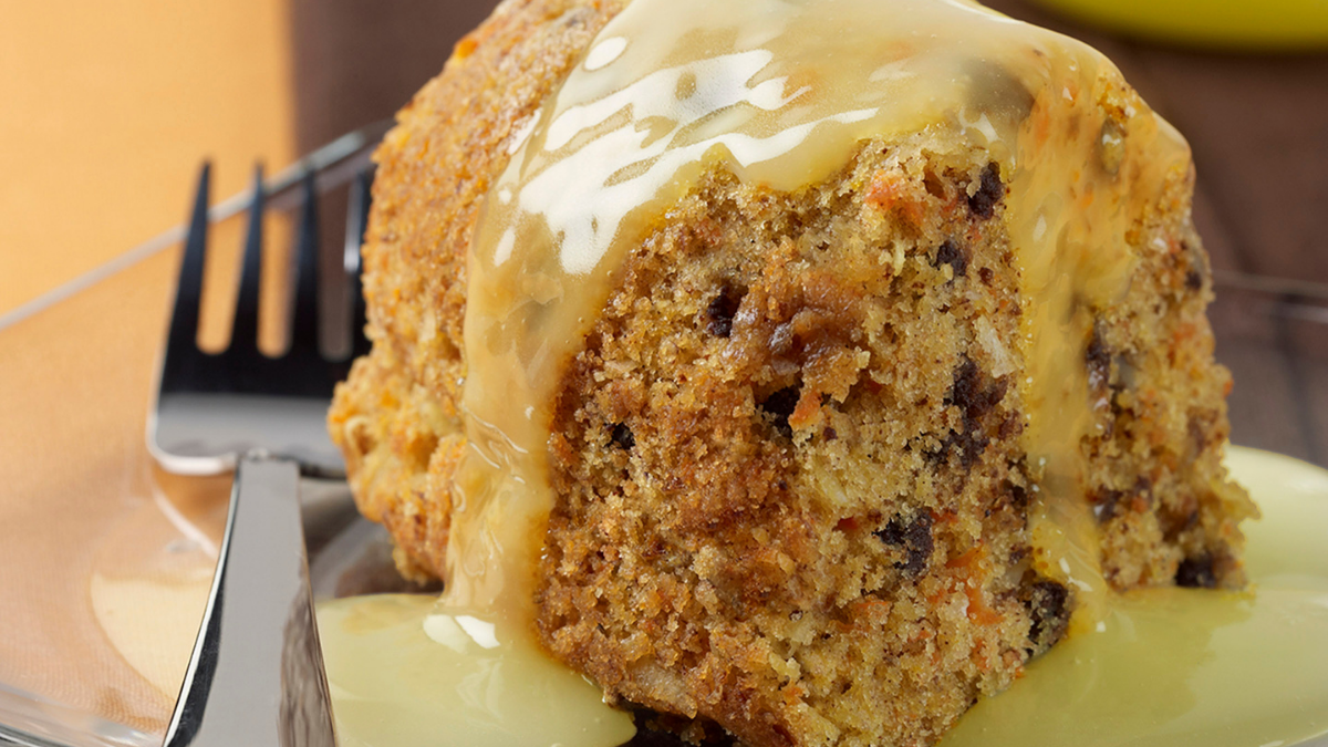 Image of Almond Carrot Cake with Lemon Sauce