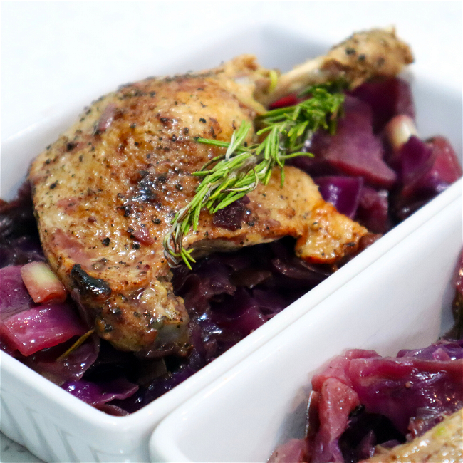Image of Duck Leg with Braised Cabbage