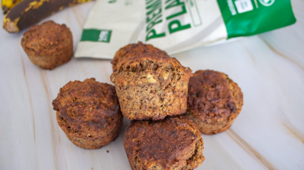 Image of Vegan Protein Banana Muffins