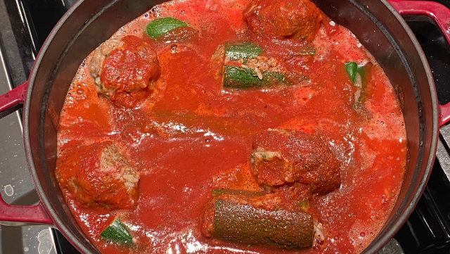 Image of Stuffed Zucchini with meat/rice -  Egyptian Style (Kousa Mahshi)