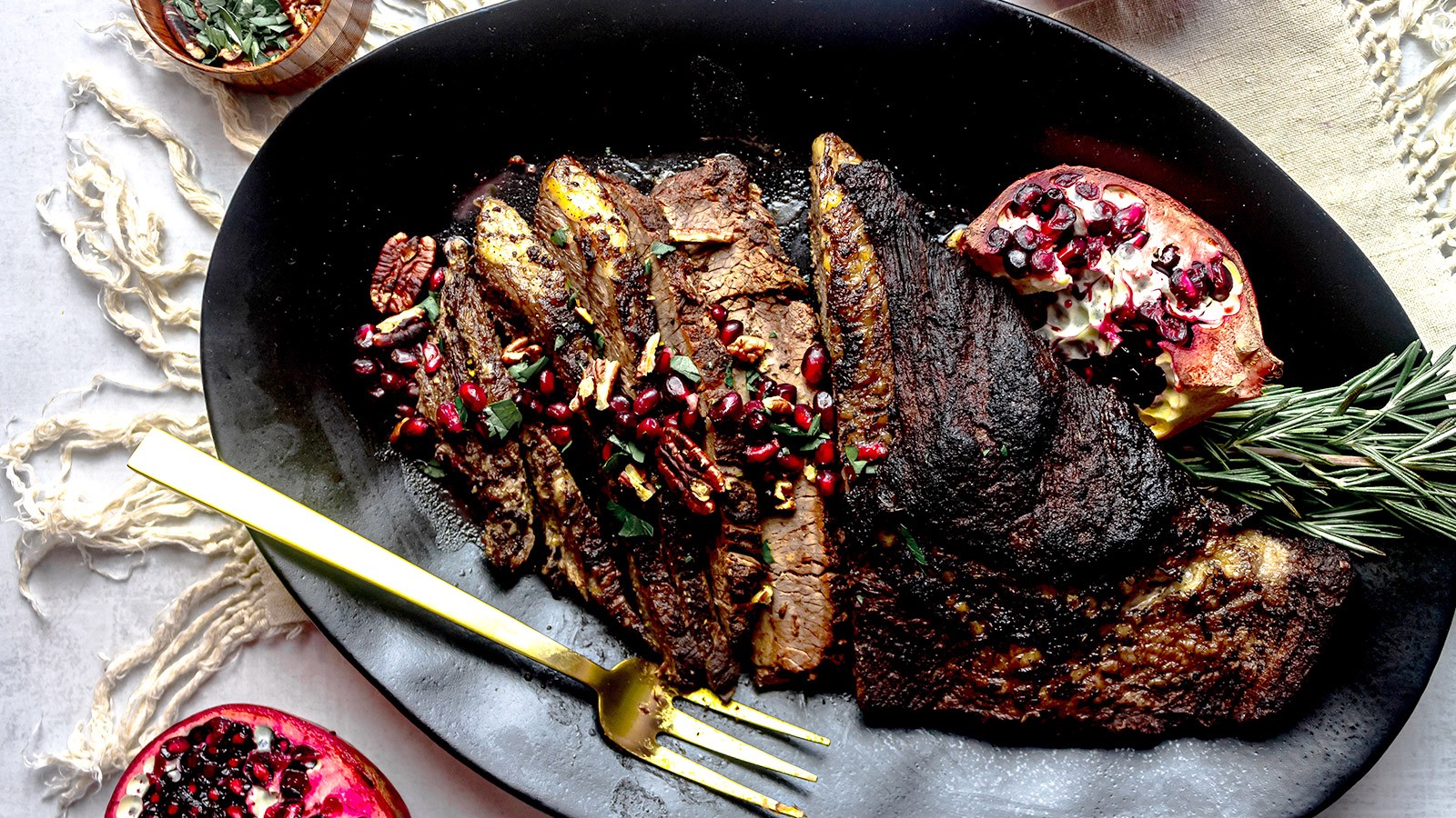 Image of Low FODMAP Brisket with Pomegranate Rosemary Sauce