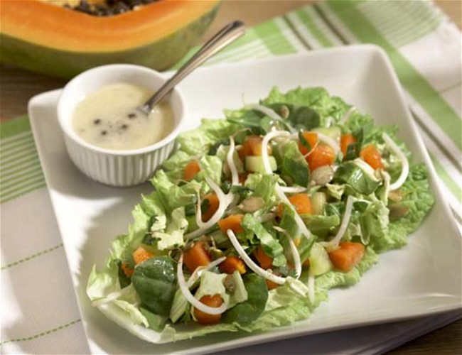 Image of Island Greens with Papaya Seed Dressing