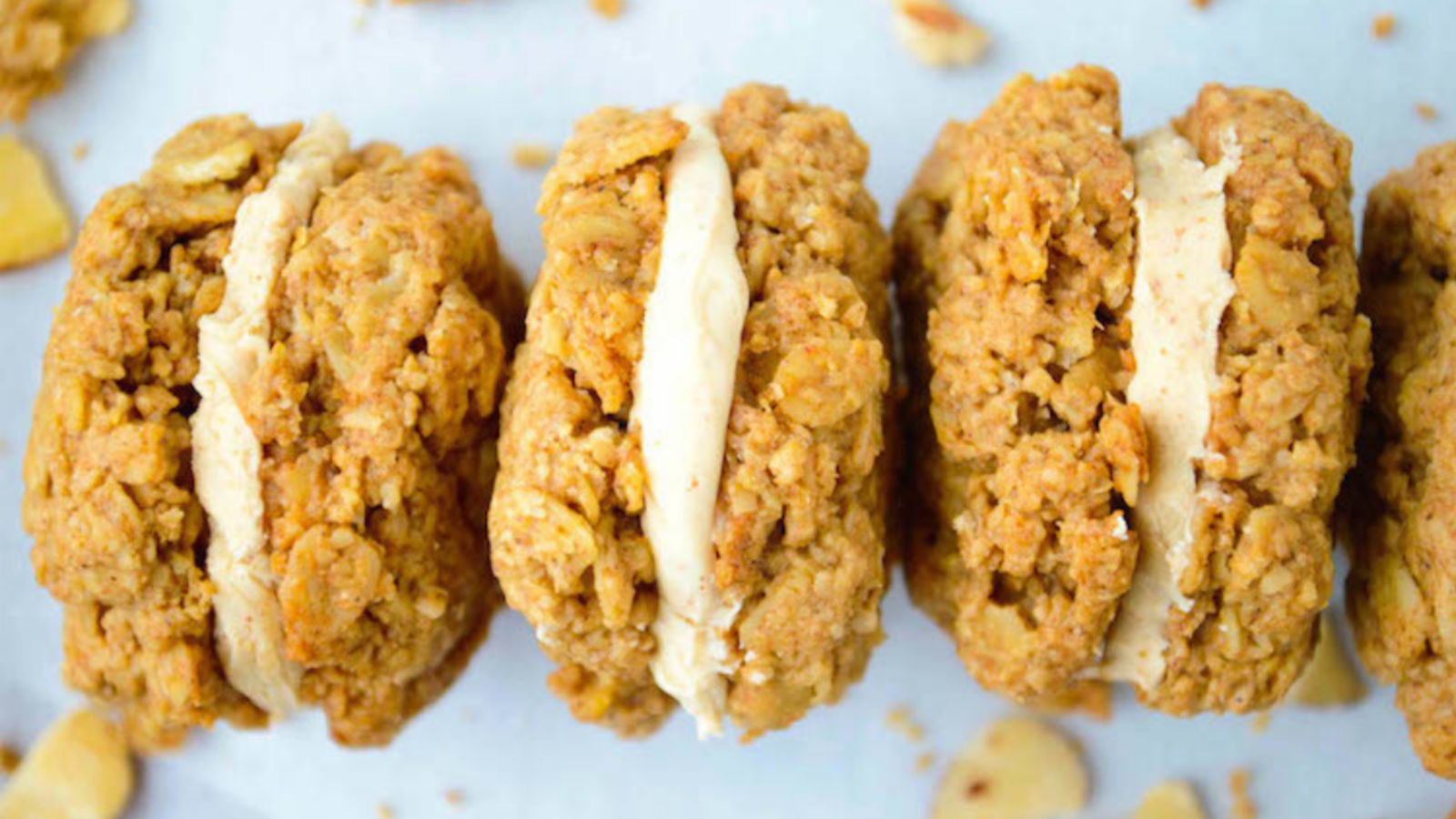 Image of Mini Almond Oat Bran Cookie Sandwiches
