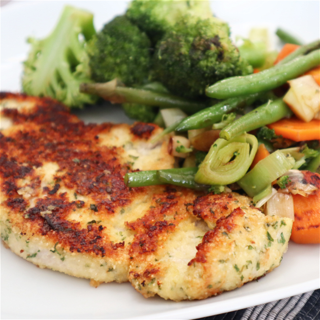 Image of Turkey Steaks with a Parmesan Crust