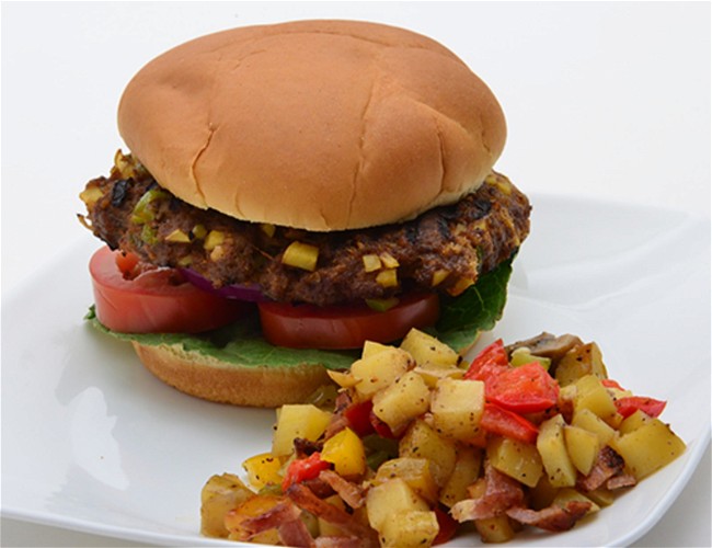 Image of Italian Potato Hash Breakfast Burger with DYPs® O’Brien