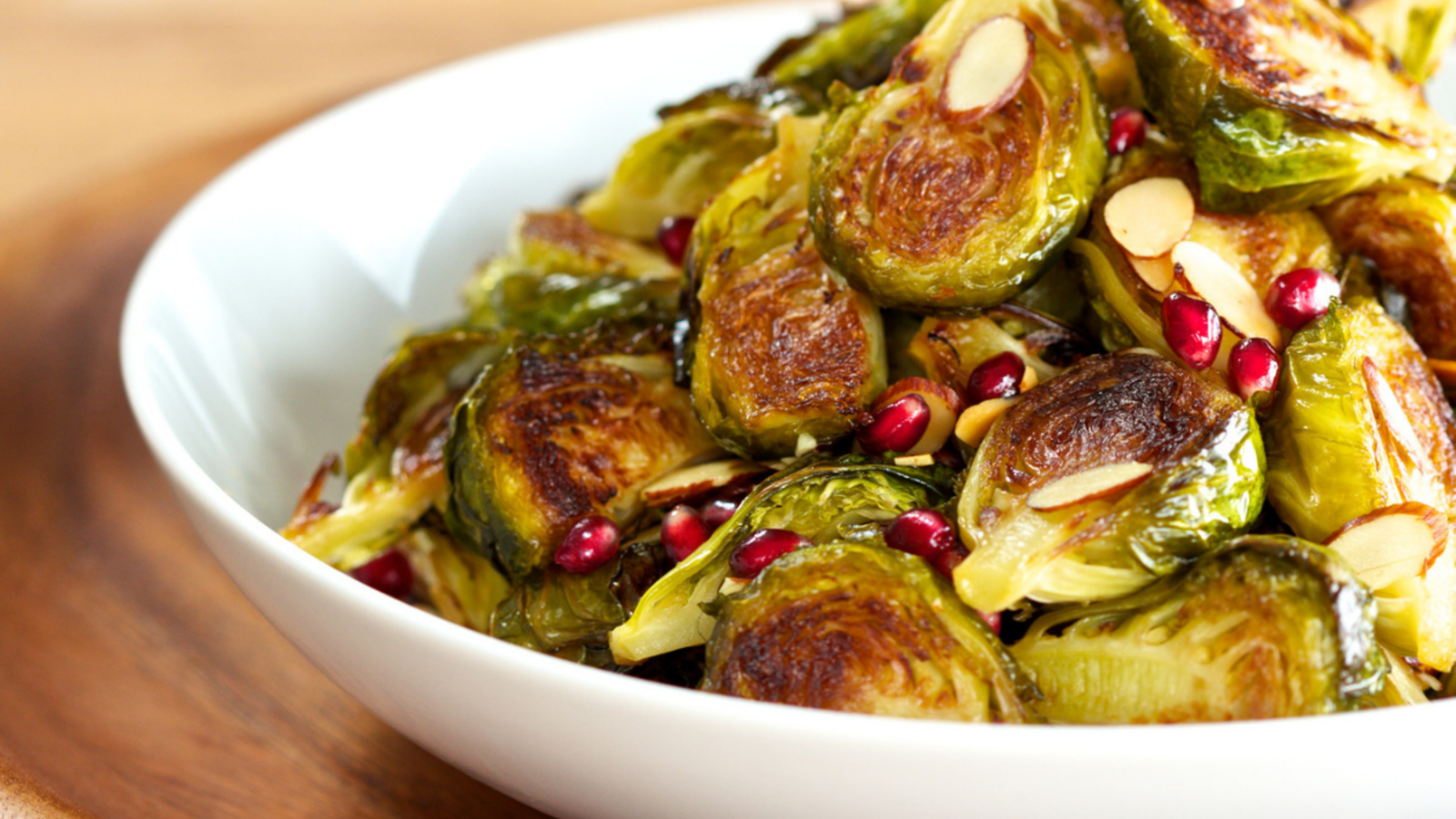 Image of Brussels Sprouts With Almonds And Pomegranate