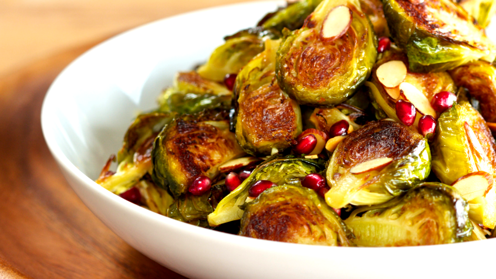 Image of Brussels Sprouts With Almonds And Pomegranate