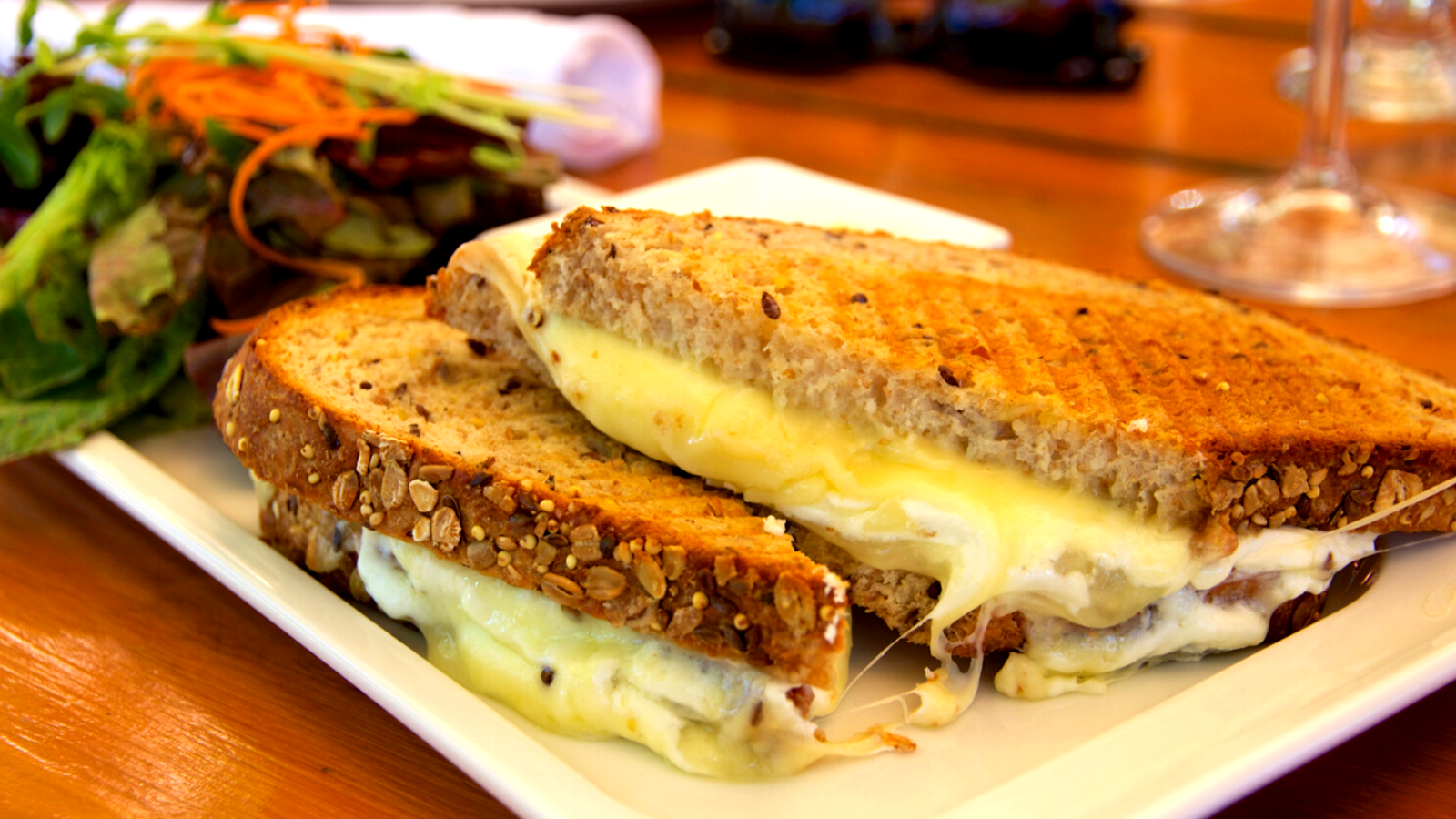 Image of Grilled Pecorino Cheese And Savory Almond Paste Sandwiches