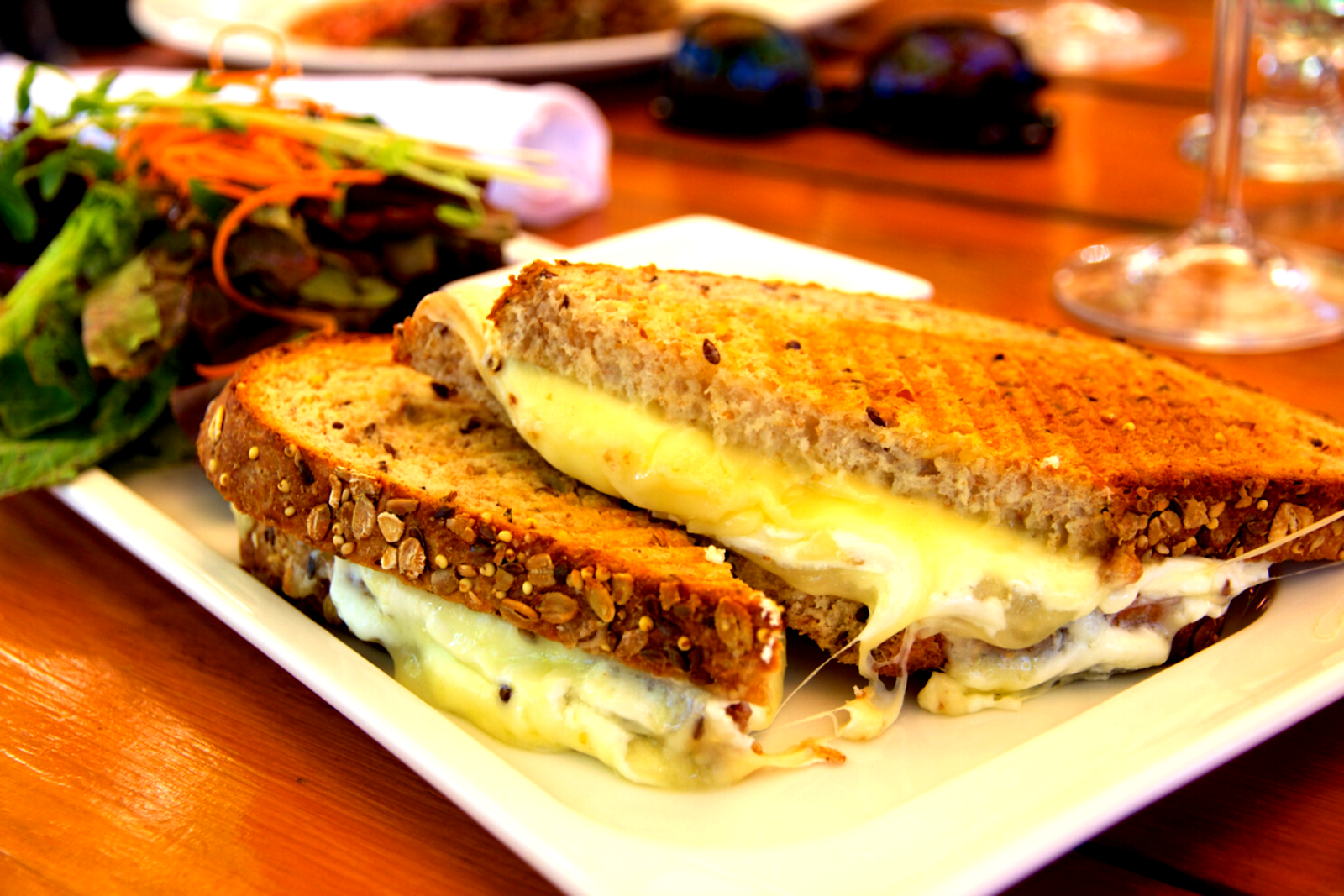 Image of Grilled Pecorino Cheese And Savory Almond Paste Sandwiches