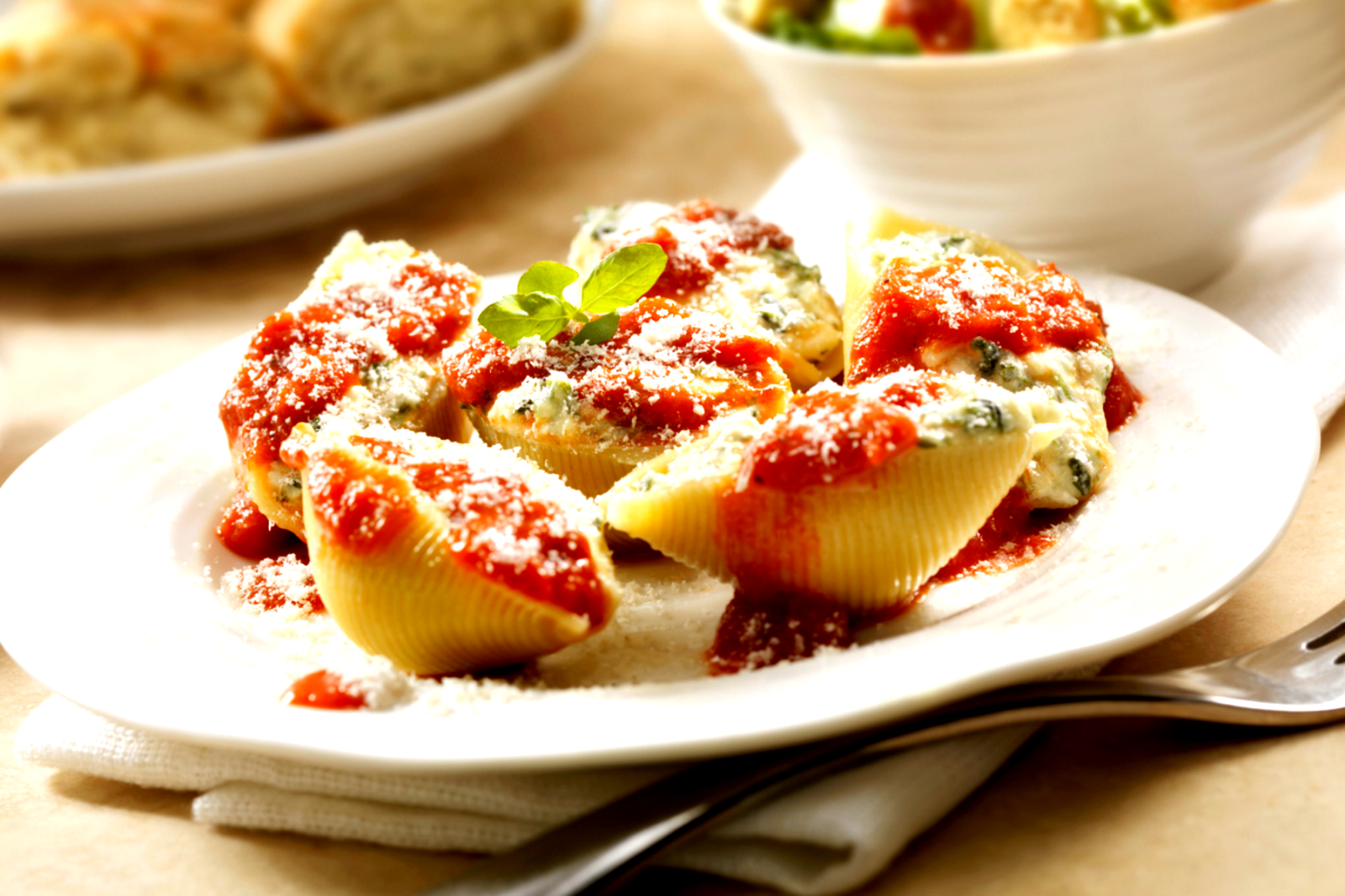 Image of Stuffed Shells With Swiss Chard And Mozzarella