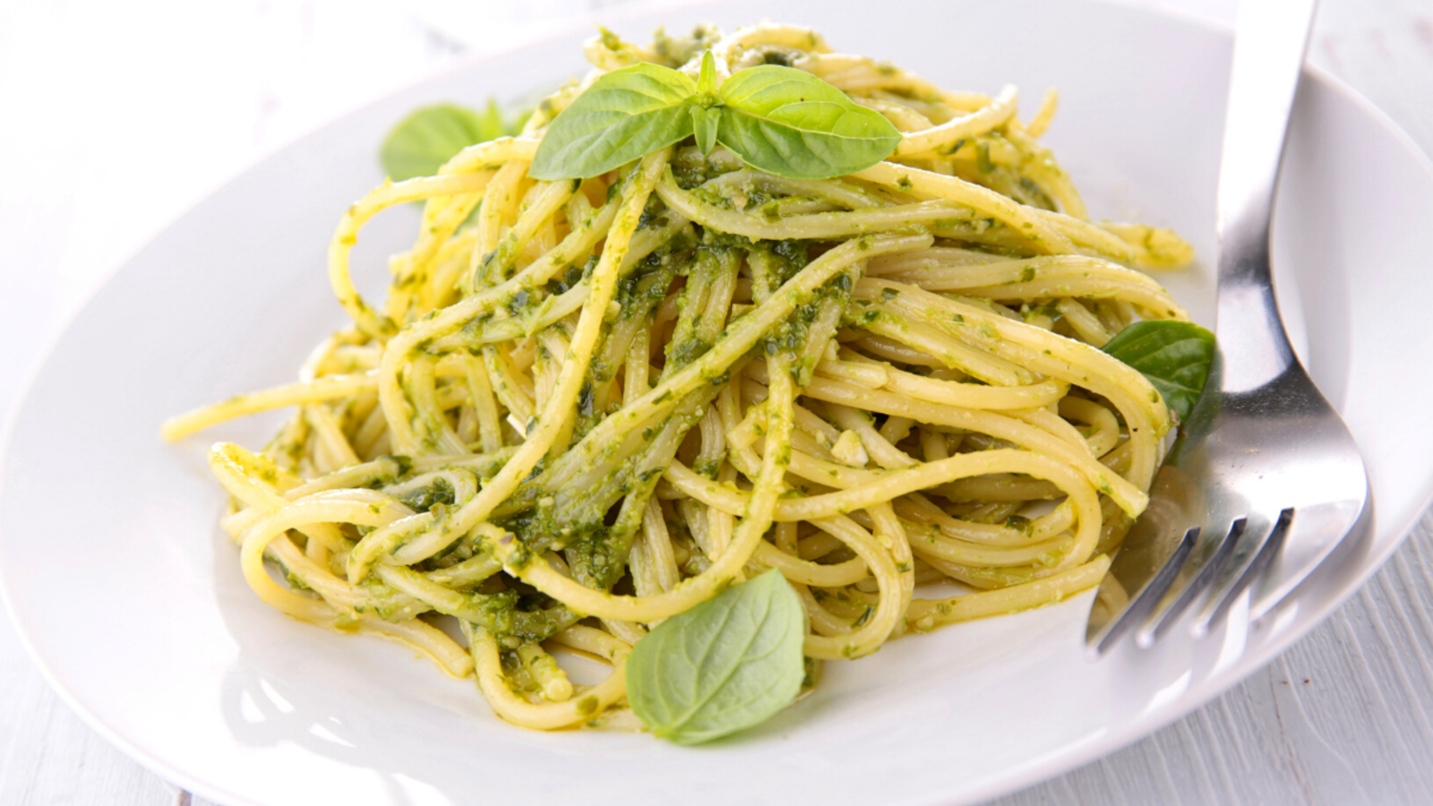 Image of Spaghetti With Almond Pesto