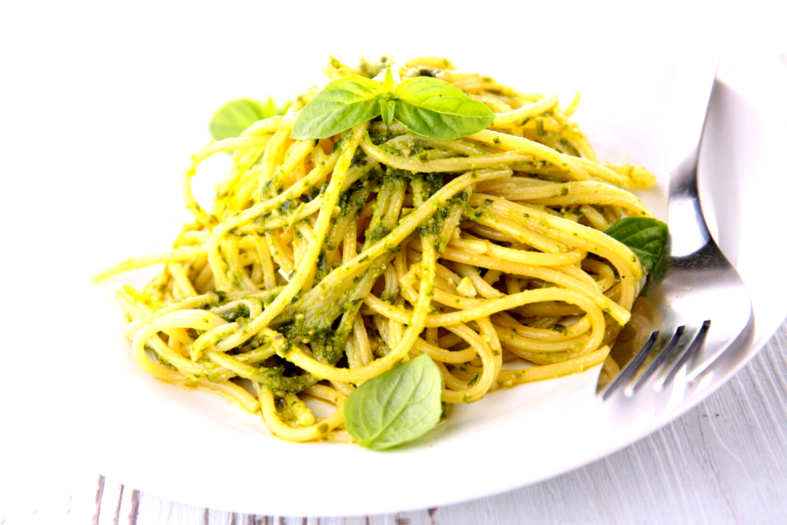 Image of Spaghetti With Almond Pesto