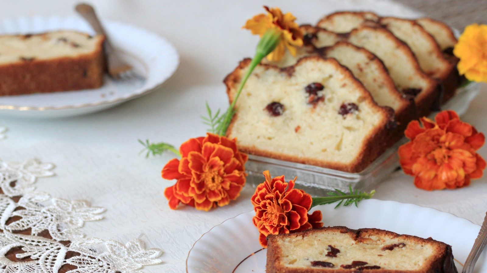 Image of Cake aux cranberries et à la vanille 