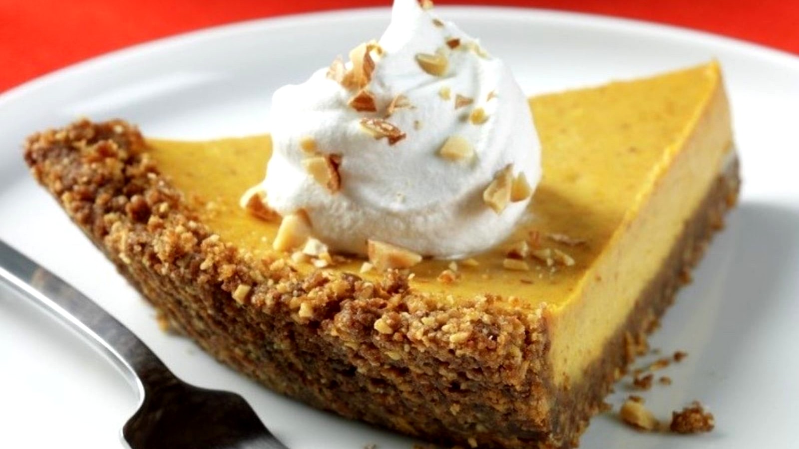 Image of Almond Crusted Pumpkin Cheesecake