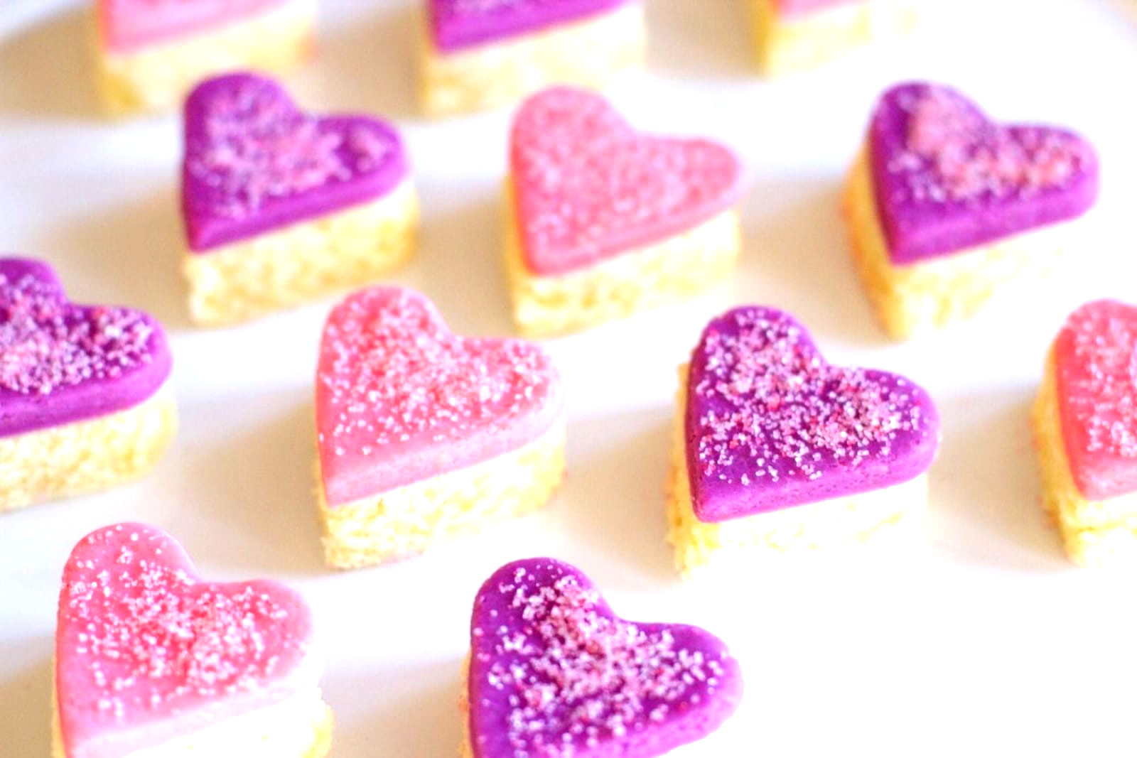 Image of Heart-Shaped Marzipan Cut-Out Cakes