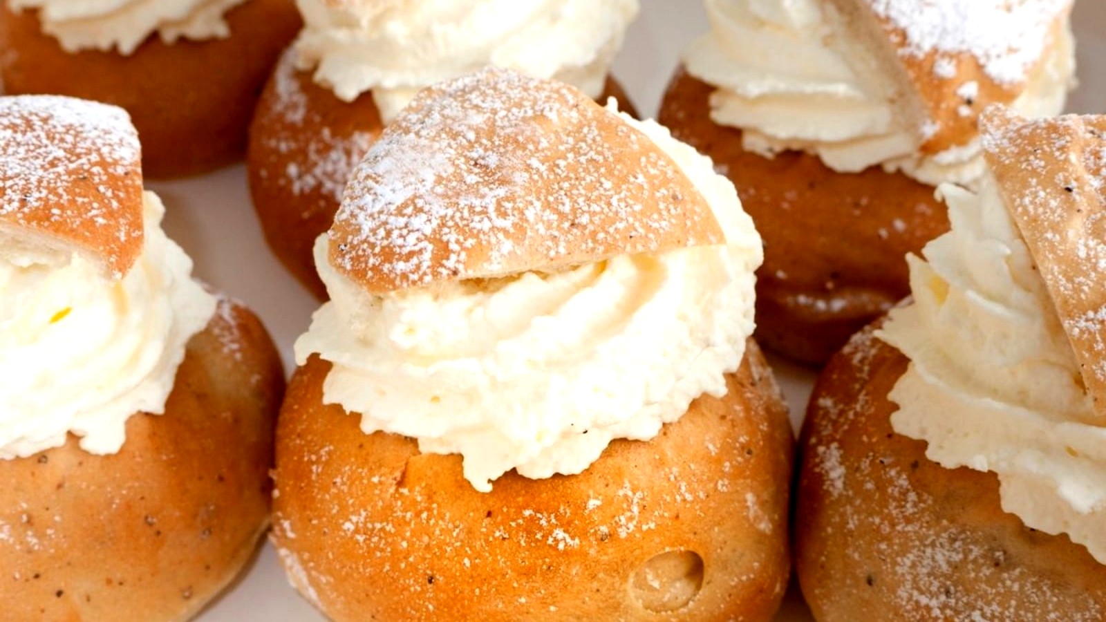 Image of Almond Cream Filled Shrove Tuesday Buns