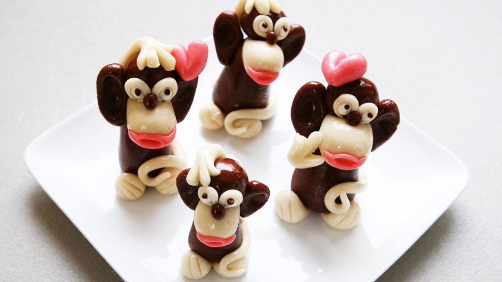 Image of Marzipan Monkey Figurine