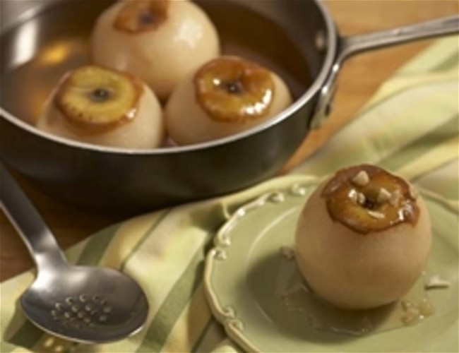 Image of Asian Pears Poached in Plum Wine