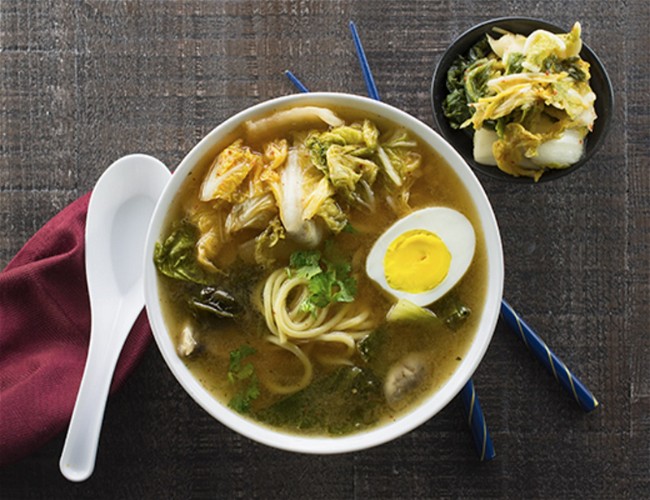 Image of Asian Vegetable Soup with Kimchi