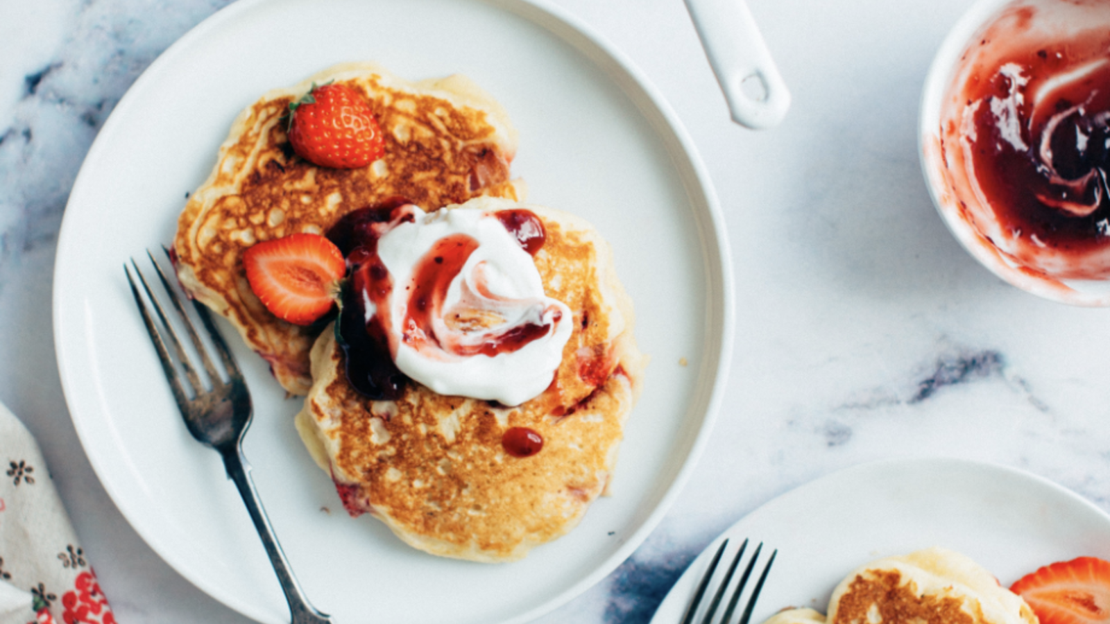 Image of Fluffy Olive Oil Pancakes