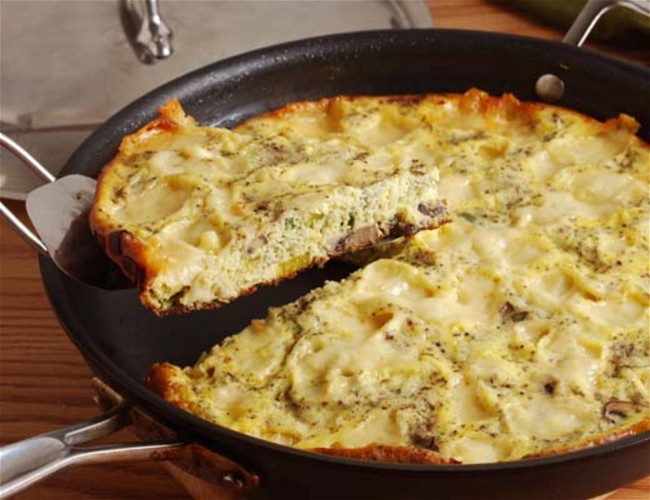 Image of Leek and Crimini Mushroom Frittata