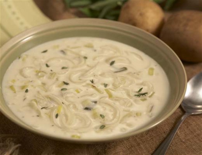 Image of Autumn Cream of Onion Soup with Brandy and Cider