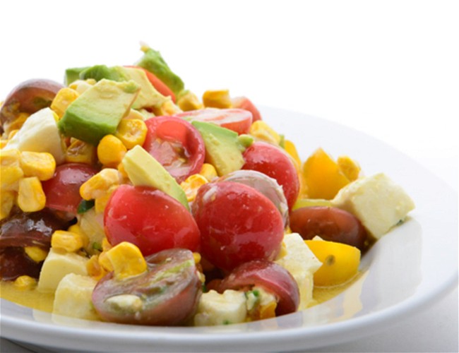 Image of Baby Heirloom Tomato and Corn Salsa Salad