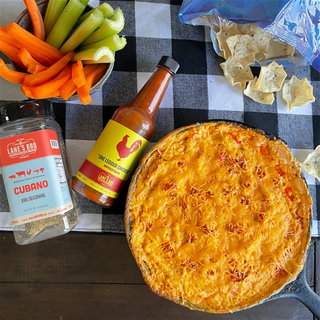 Image of Easy Buffalo Cubano Chicken Dip