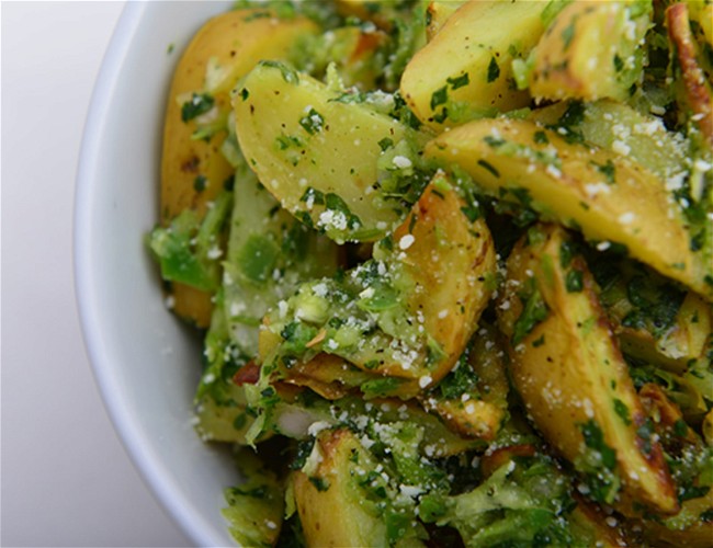 Image of Oven Roasted Potato Salad with Jalapeño Vinaigrette