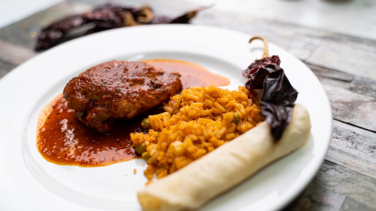 Image of Chicken in Guajillo Salsa Recipe