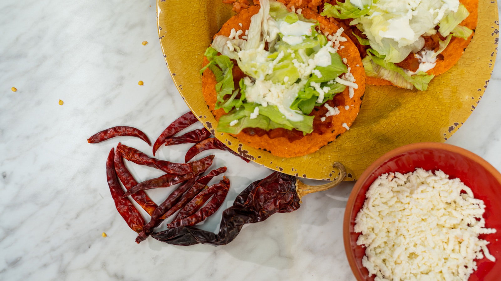 Image of Potato Tostadas With Chile Guajillo And Arbol Recipe