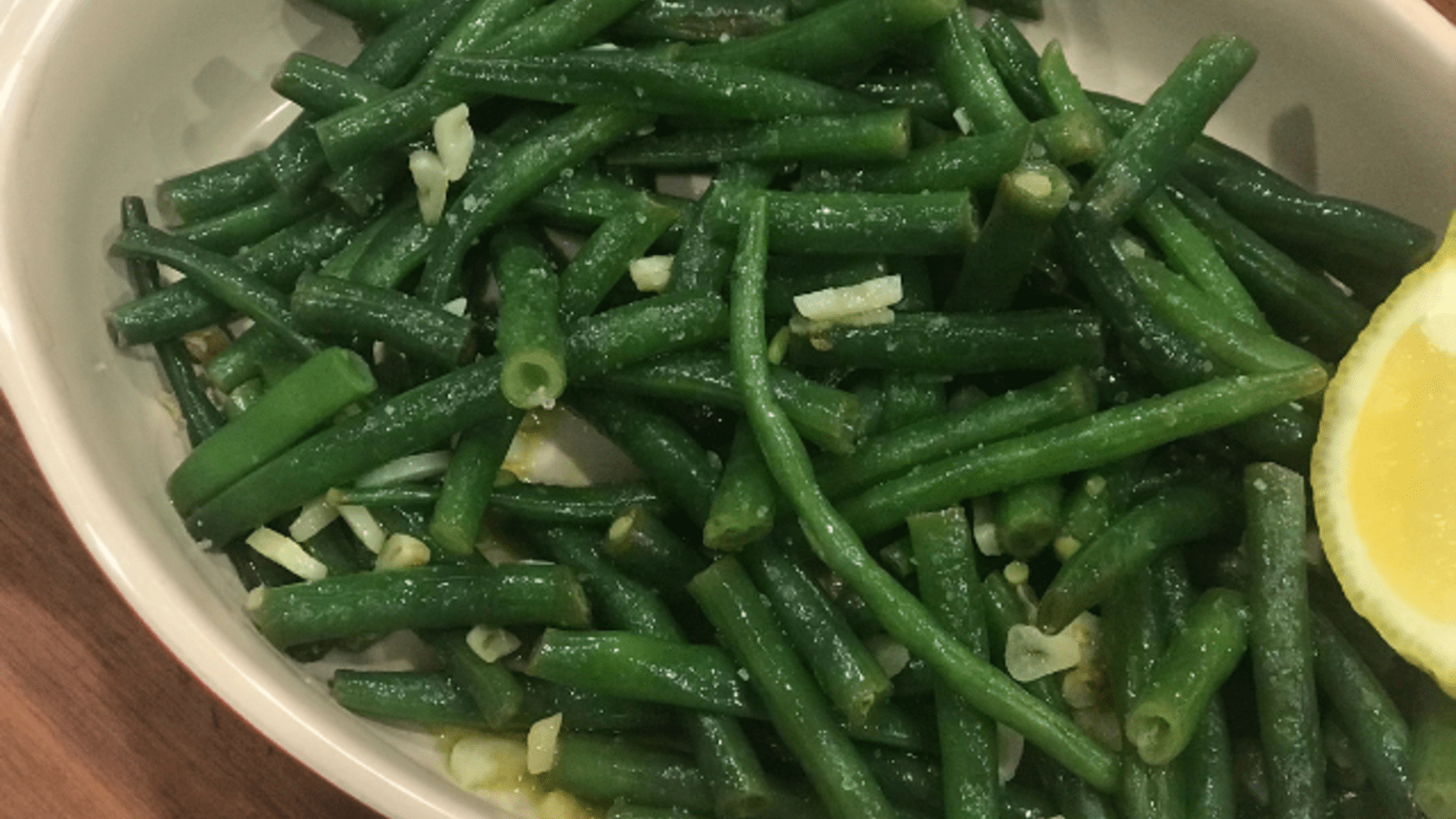 Image of Green Beans with garlic and lemon