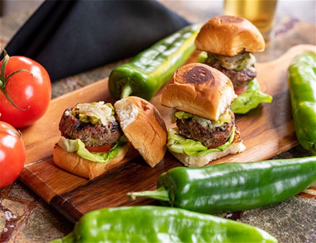 Image of Bleu Cheese Hatch Chile Sliders