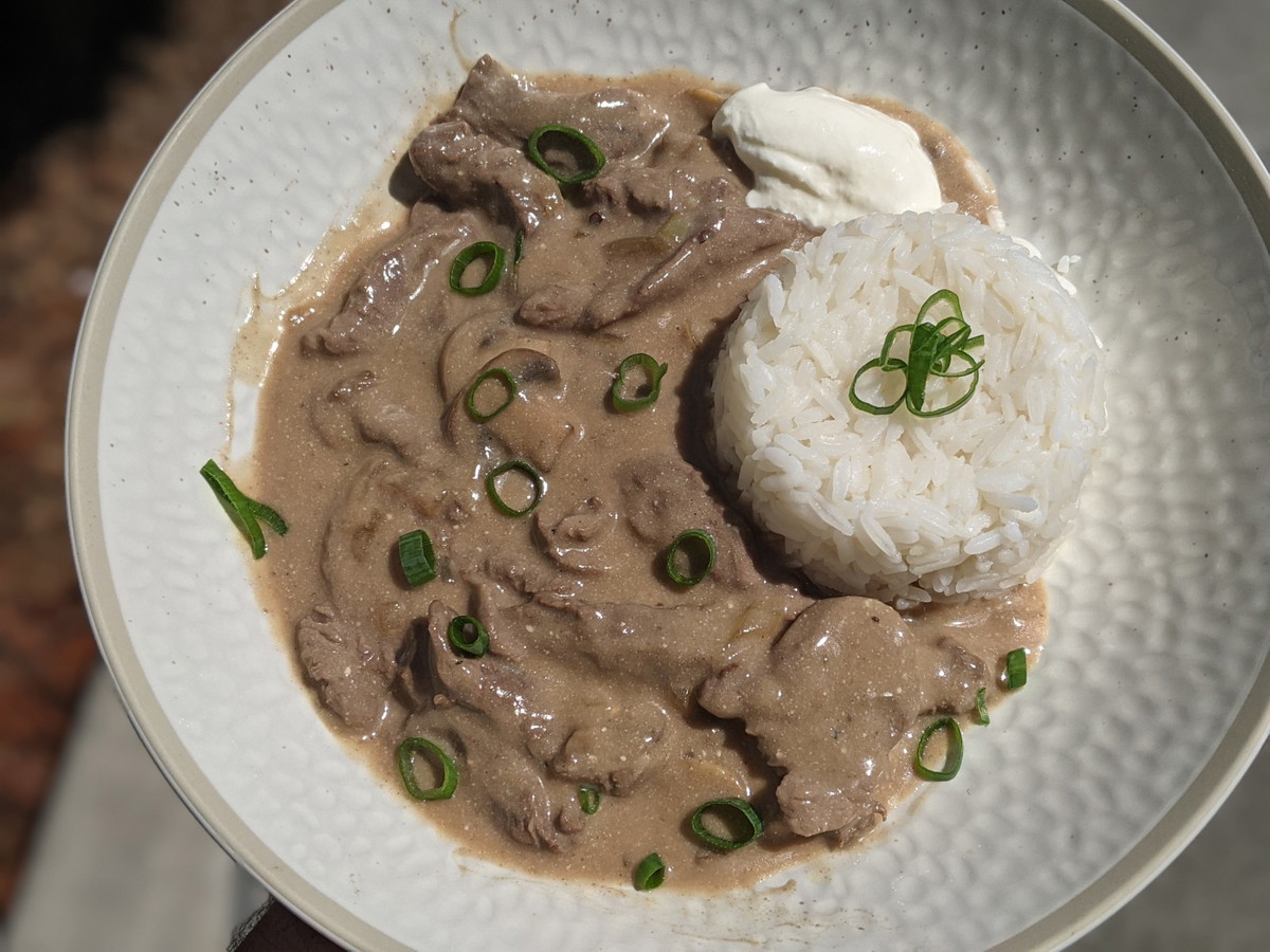 Eye Fillet Beef Stroganoff