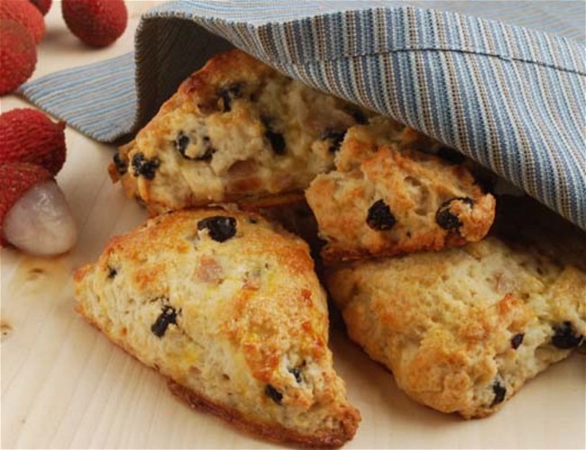 Image of Blueberry Lychee Rum Scones