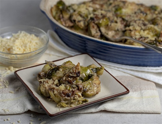 Image of Brussels Sprouts with Prosciutto and Parmesan