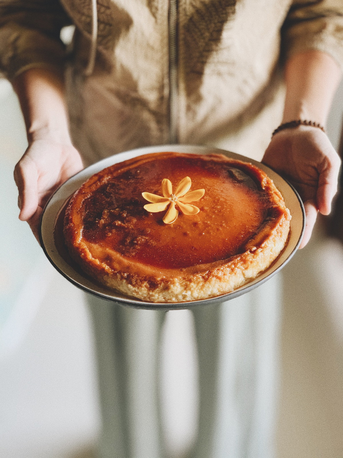 ʻUlu Flan made with Coconut Milk