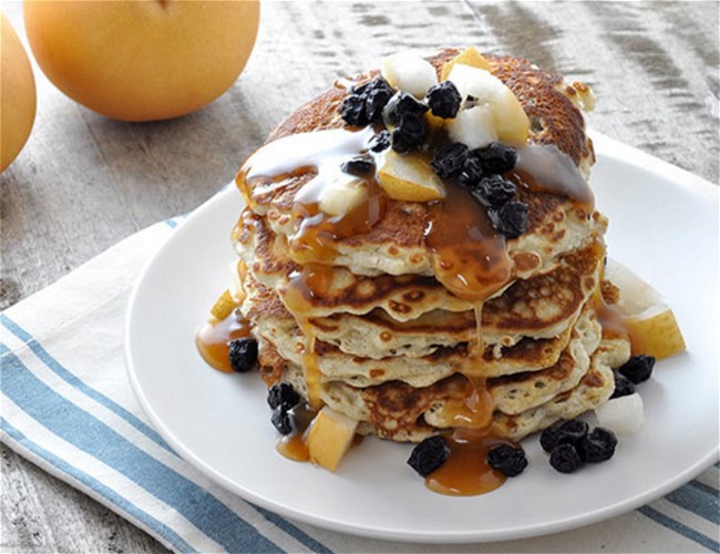 Image of Butterscotch™ Pear Bacon Griddle Cakes