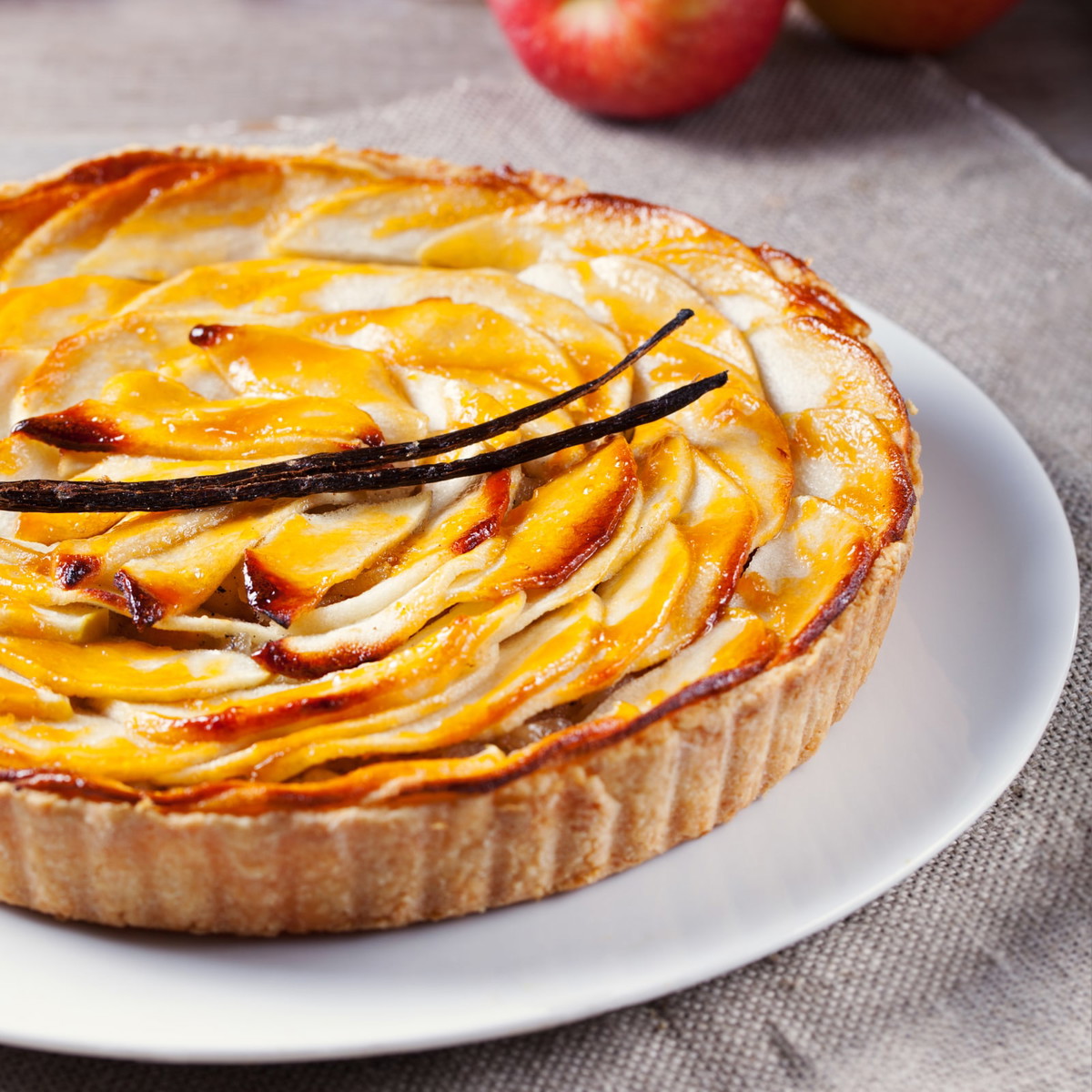Tarta de manzana con vainilla