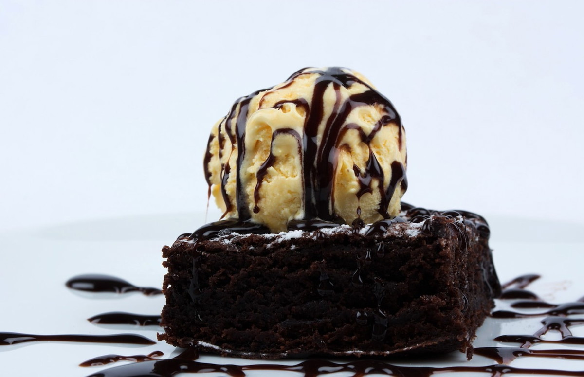 Molten Chocolate Cake with Vanilla Ice Cream