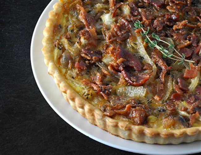 Image of Caramelized Shallot and Bacon Tart